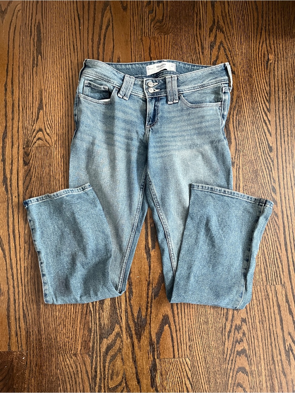 Low Rise Bootcut Jean w/ Button Pockets